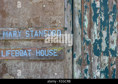 Mary Stanford Rettungsstation. Nook-Strand. Roggen-Hafen-Naturschutzgebiet. Winchelsea. East Sussex. England. UK Stockfoto