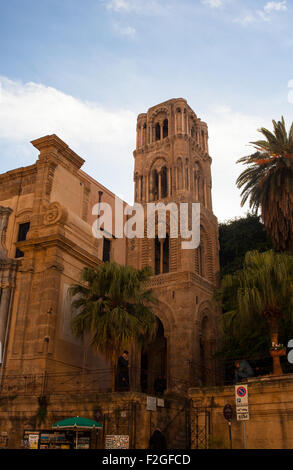 Blick auf San Cataldo, normannische Kirche in Palermo Stockfoto