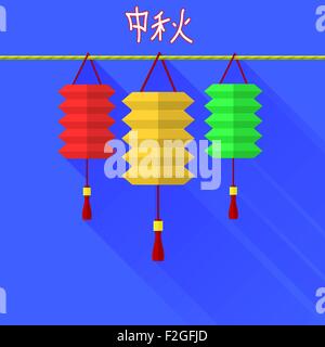 Chinesische Mitte Herbst Festival Grafik-Design. Stock Vektor
