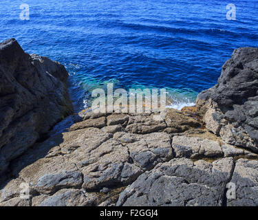 Blick auf Küste in Insel Pantelleria, Sizilien Stockfoto