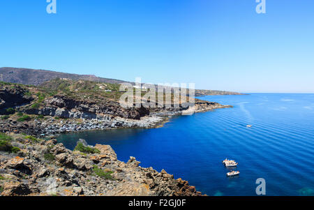 Blick auf Küste in Insel Pantelleria, Sizilien Stockfoto