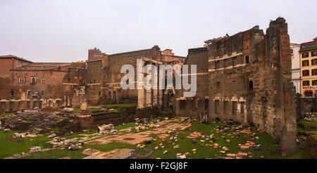 Ansicht der Kaiserforen, Forum des Augustus in Rom, Italien Stockfoto