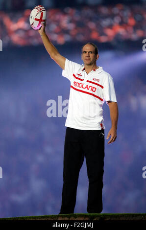 London, UK. 18. September 2015. Martin Johnston England V England V Fidschi, Rugby World Cup 2015 Twickenham, London, England 18. September 2015 Rugby World Cup 2015 Twickenham Stadium, London, England Credit: Allstar Bild Bibliothek/Alamy Live-Nachrichten Stockfoto