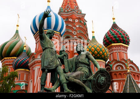 Denkmal für Minin und Poscharski - Moskau Stockfoto