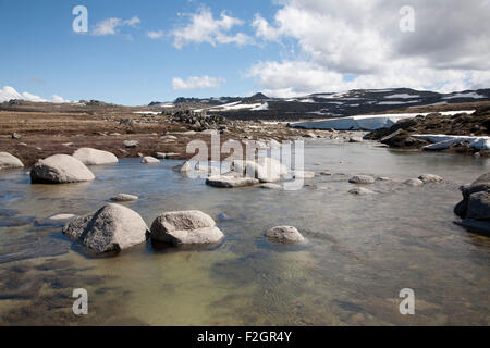 Oberlauf des Snowy River in Kosciuszko National Park Snowy Mountains NSW Australia Stockfoto