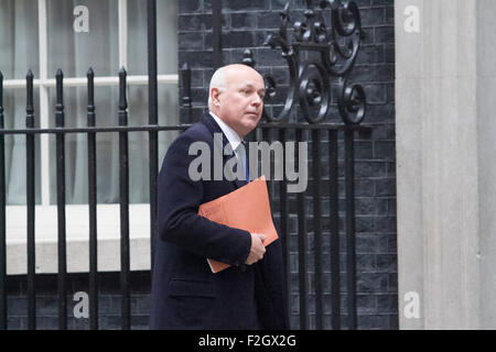 Westminster London, UK. 20. Oktober 2015.Pensions und Werke Sekretär Iain Duncan Smith MP besucht der wöchentlichen Kabinettssitzung am Downing Street Credit: Amer Ghazzal/Alamy Live-Nachrichten Stockfoto