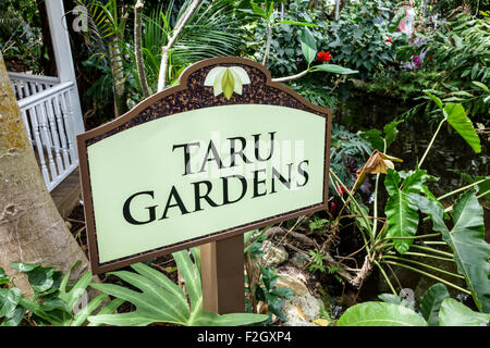 Delray Beach Florida, Sundy House Historic Inn, Restaurant Restaurants Essen Essen Essen Café Cafés, botanischer Garten, Taru Gardens, Schild, FL150413009 Stockfoto