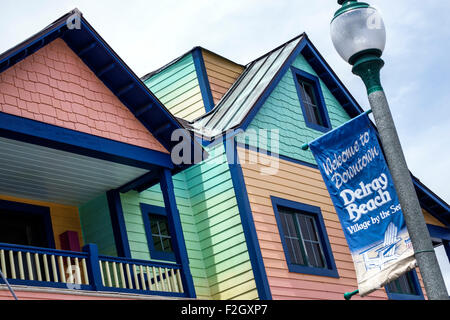 Delray Beach Florida, East Atlantic Avenue, Running Company, renoviertes Gebäude, Haus Häuser Häuser Residenz, umgebaut, FL150413012 Stockfoto