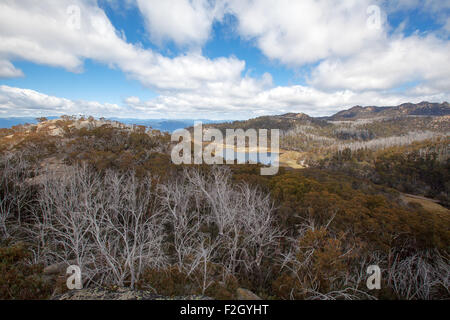 Lake Catani angesehen vom Monolith Lookout, Mt Buffalo National Park, Victoria, Australien Stockfoto