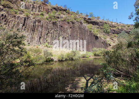 Orgelpfeifen rock Formation im National Park, Australien. Stockfoto