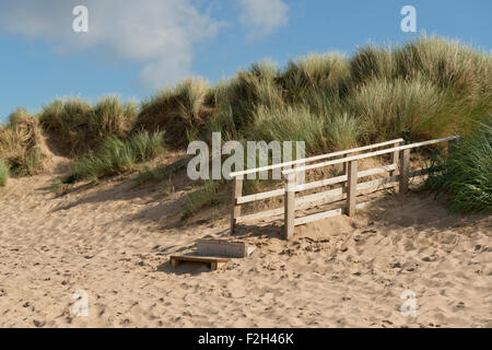 Der Wildlife Conservation Website unter Gronant Dünen in Flintshire, in der Nähe von Prestatyn in Denbighshire. Stockfoto