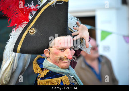 Witham, Essex.  19. September 2015.  Sir Aurelius Jones führt auf dem Witham International Puppet Festival in Essex.  Fotograf: Gordon Scammell/Alamy Live-Nachrichten Stockfoto