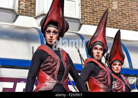 Witham, Essex.  19. September 2015.  Fenix, exotische Insekten beim Witham International Puppet Festival in Essex.  Fotograf: Gordon Scammell/Alamy Live-Nachrichten Stockfoto