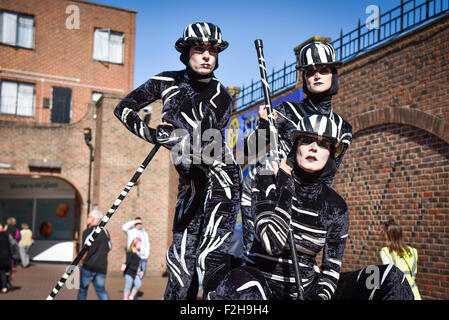 Witham, Essex.  19. September 2015.  Der Stalker, die an die internationale Puppenspielerfestival Witham in Essex.  Fotograf: Gordon Scammell/Alamy Live-Nachrichten Stockfoto