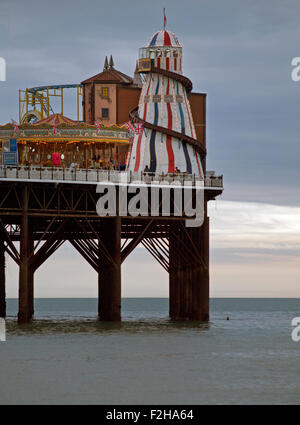 Helter Skelter am Pier von Brighton Stockfoto