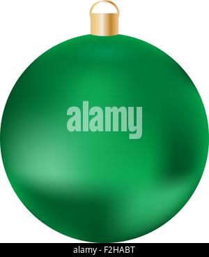 Green Christmas Ball auf weißem Hintergrund Stock Vektor