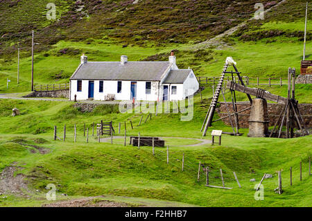 Wanlockhead Erz abbauen Strahl Motor, Southern Upland Way, Schottland Stockfoto