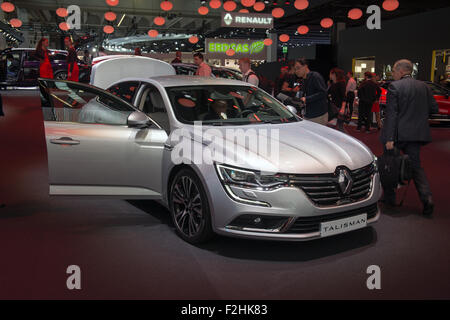 Frankfurt Internationale Automobil-Ausstellung (IAA) 2015. Renault-Talisman - Europapremiere. Stockfoto