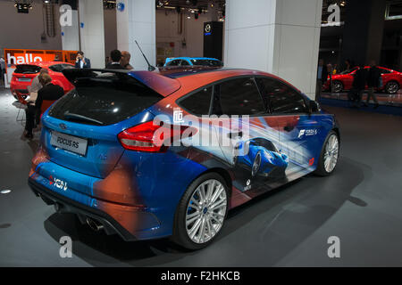 Frankfurt Internationale Automobil-Ausstellung (IAA) 2015. Ford Fcous RS Stockfoto