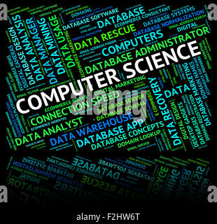 Computer Science Bedeutung Informationstechnologie und Text Stockfoto