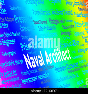 Naval Architect Vertretung Position Architektur und Arbeit Stockfoto