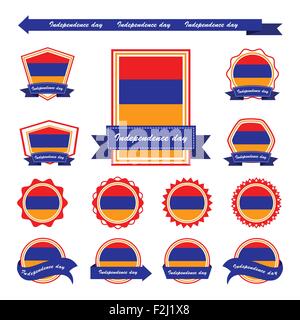 Armenien-Unabhängigkeitstag Fahnen Infografik design Stock Vektor