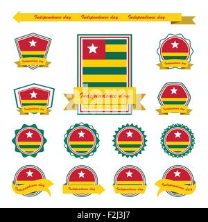 Togo-Unabhängigkeitstag Fahnen Infografik design Stock Vektor