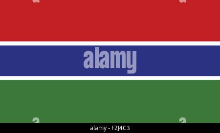 Gambia-Flag für Independence Day und Infografik Vektor-Illustration. Stock Vektor