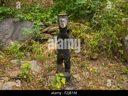 Benin, Westafrika, Dassa-Zoumè, Statue im Palast des Omondjagou Volkes yaka Stockfoto