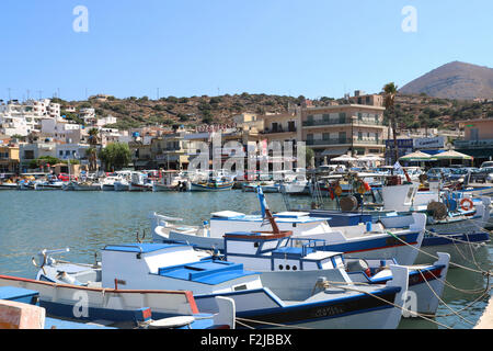 Heraklion, Kreta Griechenland, Angelboote/Fischerboote im alten Hafen Stockfoto