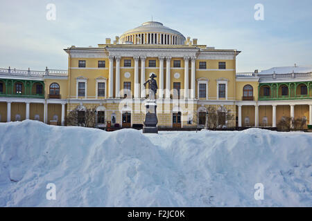 St Petersburg, Russland, Pawlowsk-Palast, im winter Stockfoto