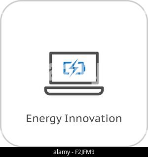 Energie-Innovation-Symbol. Business-Konzept. Flaches Design. Stock Vektor