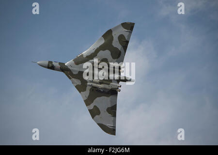 Vulcan Bomber XH558 anzeigen in Southport Airshow 19. September 2015. Stockfoto