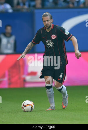 Hamburg, Deutschland. 19. Sep, 2015. Frankfurts Marco Russ in Aktion während der deutschen Fußball-Bundesliga-Fußball-match zwischen der Hamburger SV und Eintracht Frankfurt in Hamburg, Deutschland, 19. September 2015. Foto: DANIEL REINHARDT/Dpa/Alamy Live News Stockfoto