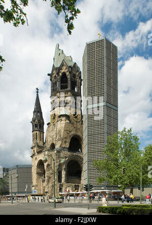 Kaiser-Wilhelm-Gedaechtniskirche Kirche am Kurfuersten Damm Boulevard Berlin Deutschland Europa Stockfoto