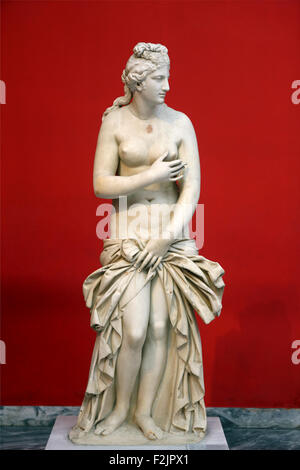 Statue der Aphrodite, die Göttin der Liebe in das Nationale Archäologische Museum, Athen, Griechenland. Stockfoto