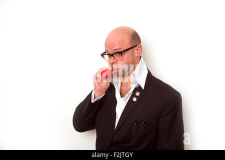 Harry Hill, englischer Komiker, Schauspieler, Autor und Fernsehmoderator, fotografiert in London, England, Vereinigtes Königreich. Stockfoto