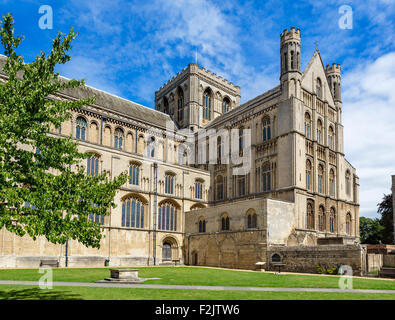 Peterborough Kathedrale aus der Klöster, Peterborough, Cambridgeshire, England, Vereinigtes Königreich Stockfoto