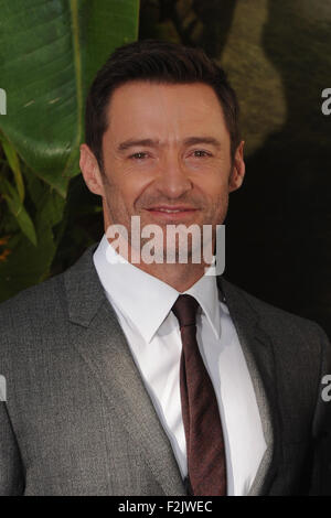 London, UK. 20. Sep, 2015. Hugh Jackman besucht die Weltpremiere von "Pan" im Odeon Leciester Square. Bildnachweis: Ferdaus Shamim/ZUMA Draht/Alamy Live-Nachrichten Stockfoto