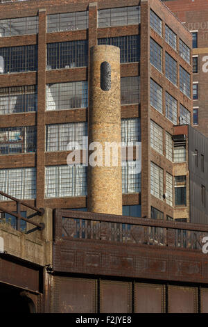 Industrielle Stadtbild in der Nähe der Highline in Manhattan, New York, NY, USA. Stockfoto