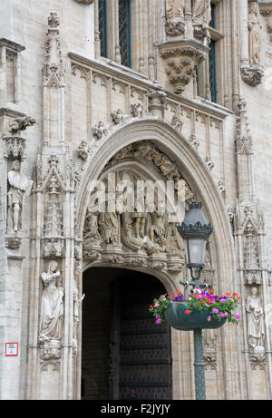 Die City Hall, La Grande Place, Brüssel, Belgien Stockfoto