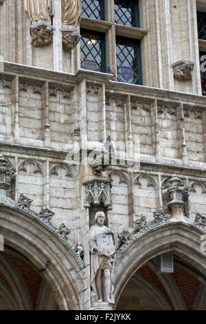 Die City Hall, La Grande Place, Brüssel, Belgien Stockfoto