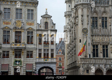 Maison des Brasseurs, Museum der Brauereien und City Hall in der Grande Place, Brüssel, Belgien. Stockfoto