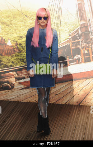 London, UK. 20. Sep, 2015. Lily Allen besucht die Weltpremiere von "Pan" im Odeon Leciester Square. Bildnachweis: Ferdaus Shamim/ZUMA Draht/Alamy Live-Nachrichten Stockfoto