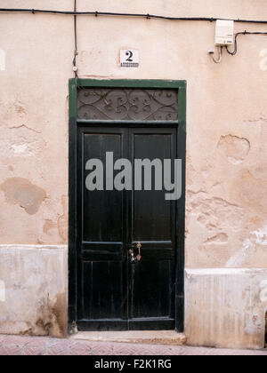 Traditionelle Tür Haus in Mahon, Menorca Stockfoto