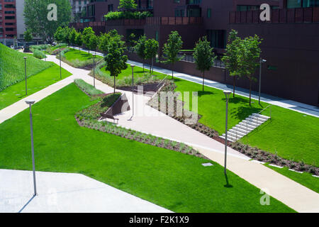 Ansicht des neuen Radweg in Mailand Stockfoto