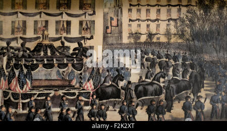 Die Beerdigung von Präsident Abraham Lincoln in New York, 25. April 1865 Stockfoto