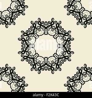 Stilisierte orientalische Spitze nahtlose Tapete. Stock Vektor