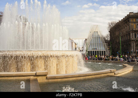 Mailand, Italien - März 29: Blick auf Brunnen in der Nähe der Expo 2015 in Mailand am 29. März 2015 Stockfoto