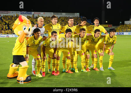 Chiba, Japan. 20. Sep, 2015. Kashiwa Reysol Teamgruppe Line-up Fußball /Soccer: 2015 J1 Liga 2. Stadium Spiel zwischen Kashiwa Reysol 0-0 Montedio Yamagata im Kashiwa-Hitachi-Stadion in Chiba, Japan. © Yohei Osada/AFLO SPORT/Alamy Live-Nachrichten Stockfoto